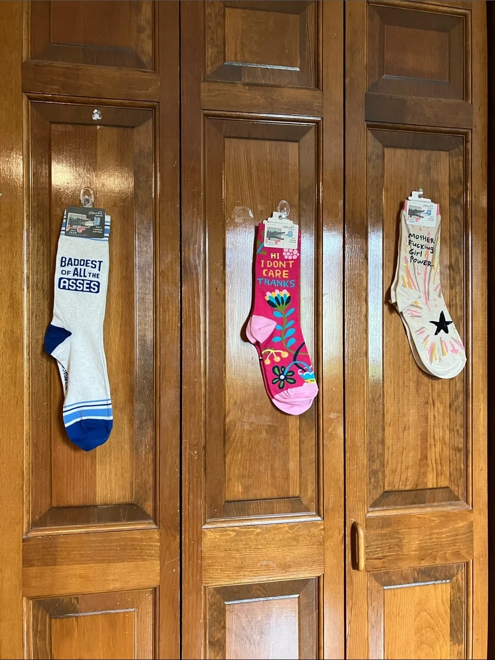 WOMEN-Blue Q Crew Socks- THREE pairs & THREE FREE bracelets to go with each:):)